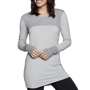 Toad&Co Swifty Long Sleeve Tunic Grey Salt Stripe Women's Small